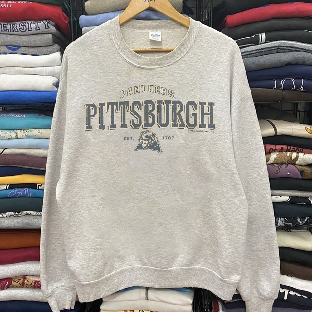 Vintage University Of Pittsburgh Panthers Sweatshirt, Pittsburgh Panthers Shirt